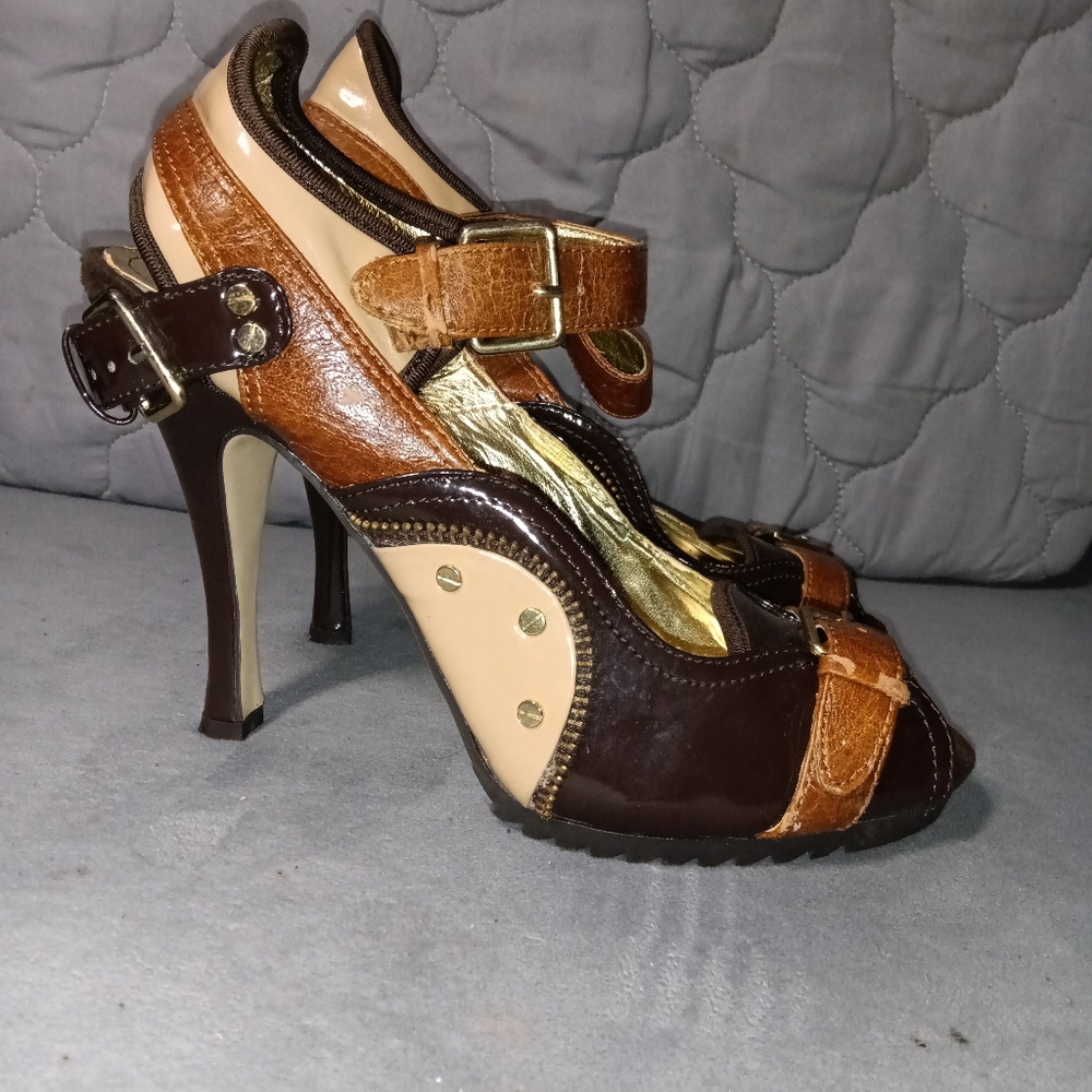 Brown Strappy Heels
